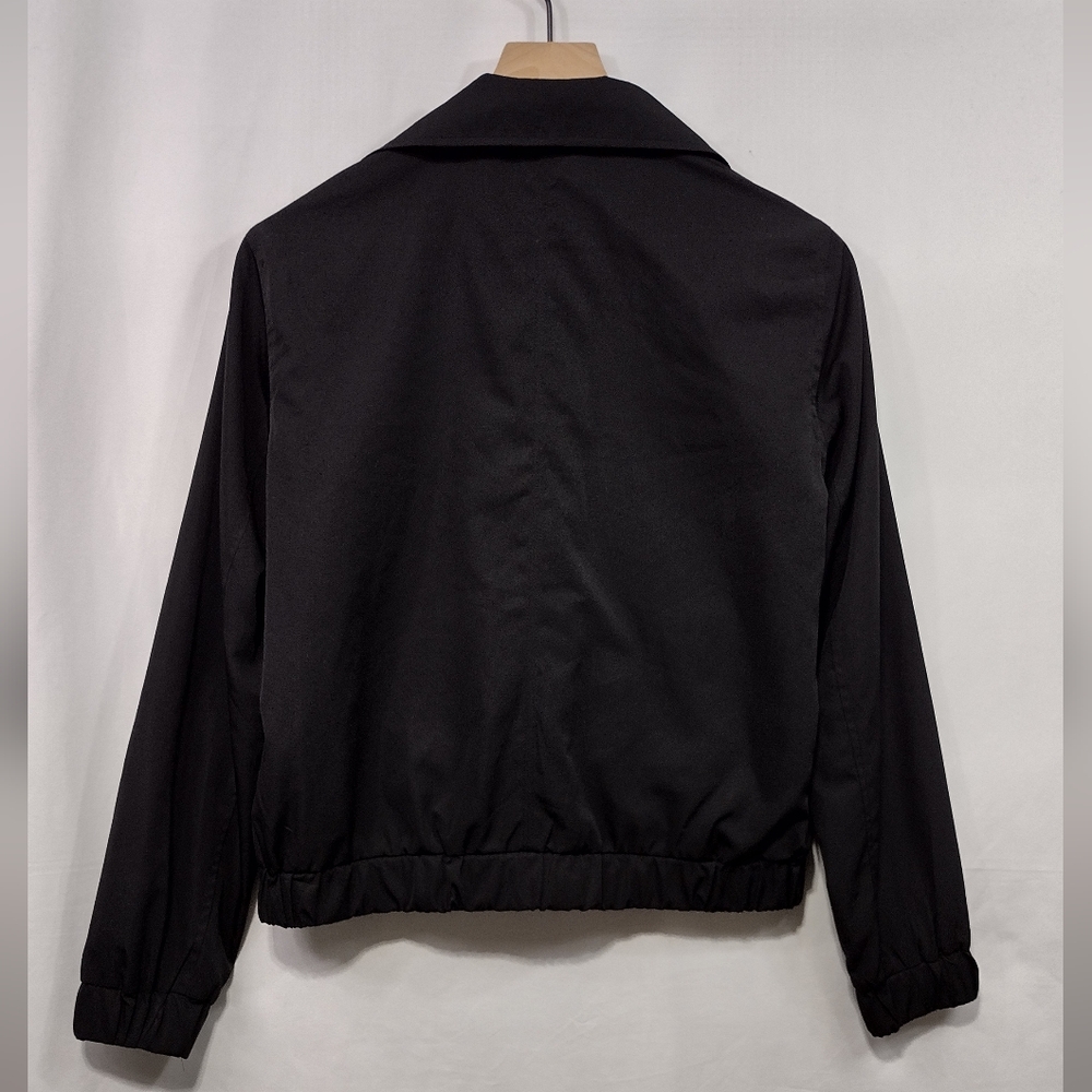 Nine West Motorcycle Style Jacket Womens XS Black Boho Retro Grunge Rockabilly - Picture 6 of 10